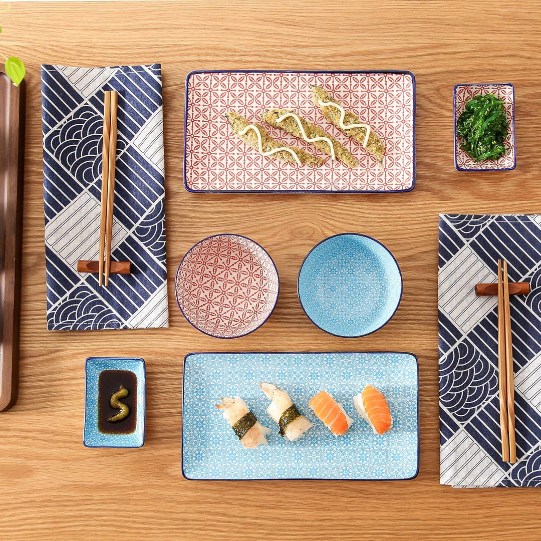 Geschirr sushi Set, vancasso MACARON japanische Ess Service aus Porzellan, 8-teilig Geschirr-Set für
