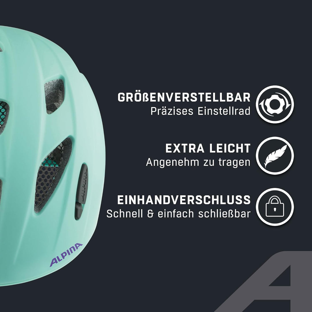ALPINA XIMO L.E. - Leichter, Sicherer & Bruchfester Fahrradhelm Mit Optionalen LED-Licht Für Kinder