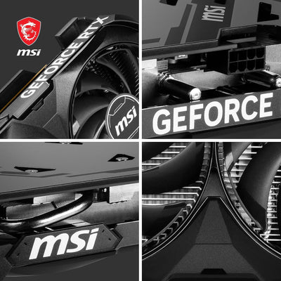 MSI GeForce RTX 4060 Ventus 2X Black 8G OC Grafikkarte -NVIDIA RTX 4060, 8 GB GDDR6 Speicher, 17 Gbp