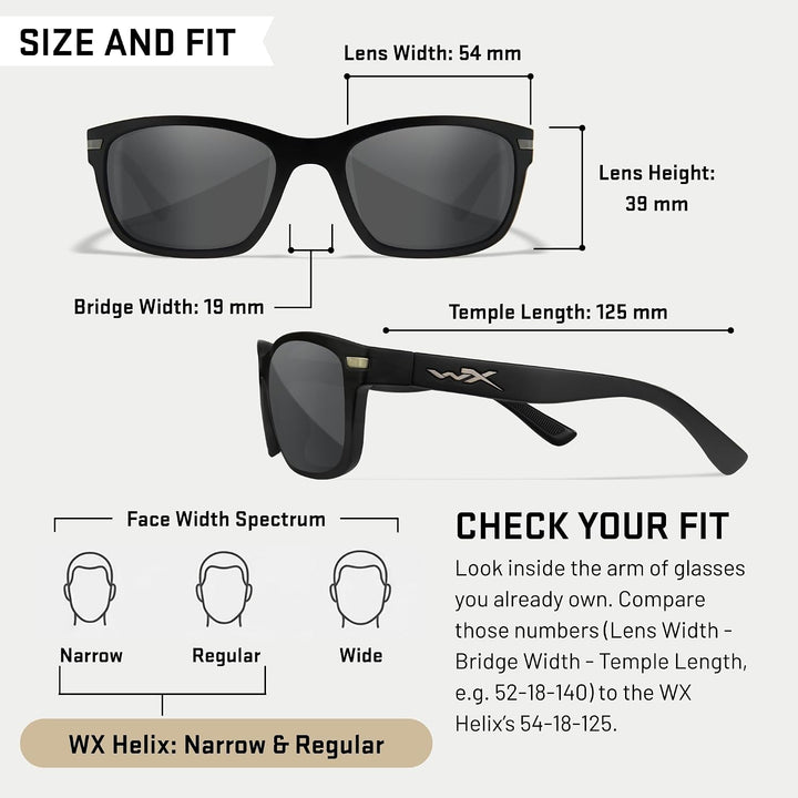 Wiley X Unisex Acpea06 Sonnenbrille, Gris, M-L