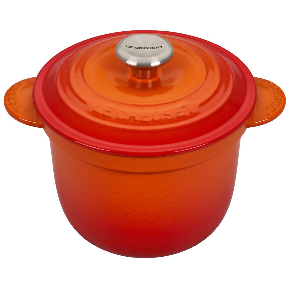 Le Creuset Cocotte Every aus Gusseisen mit Poteriedeckel, 18 cm, 2 Liter, Ofenrot, 41110180900460, O