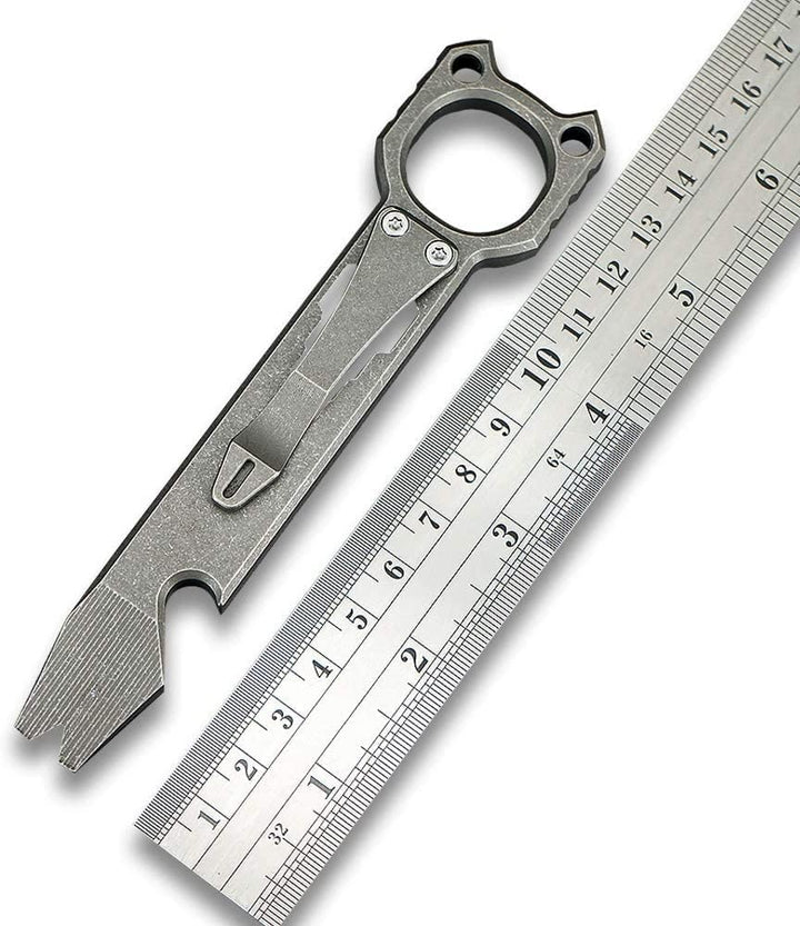 Titan EDC Hebelstange Outdoor Prybar Flaschenöffner mit Taschenclip (Stone Wash) Stone-wash, Stone-w