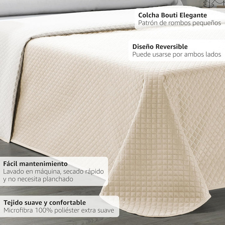 Martina Home Wendbare Tagesdecke, Beige Leinen, Bett 90 cm Bett 90 cm Beige Leinen, Bett 90 cm Beige