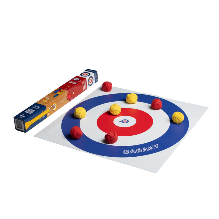 GABAKY Originelles Boccia-Spiel, Mix aus Puck und Curling, Ziel mit 8 weichen Kugeln, für jedes Terr