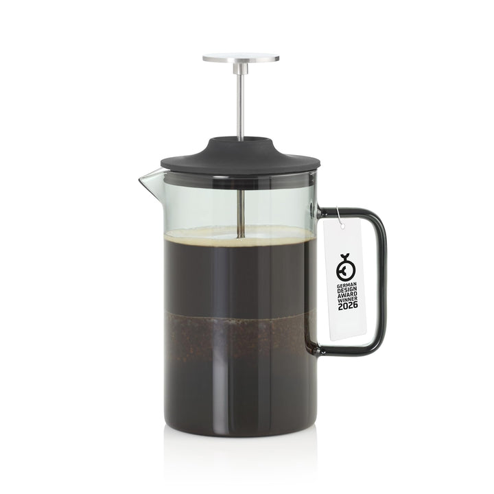 AdHoc MC80 French-Press-Kaffeebereiter Impact | 600 ml | Mundgeblasenes Borosilikatglas & Edelstahlf