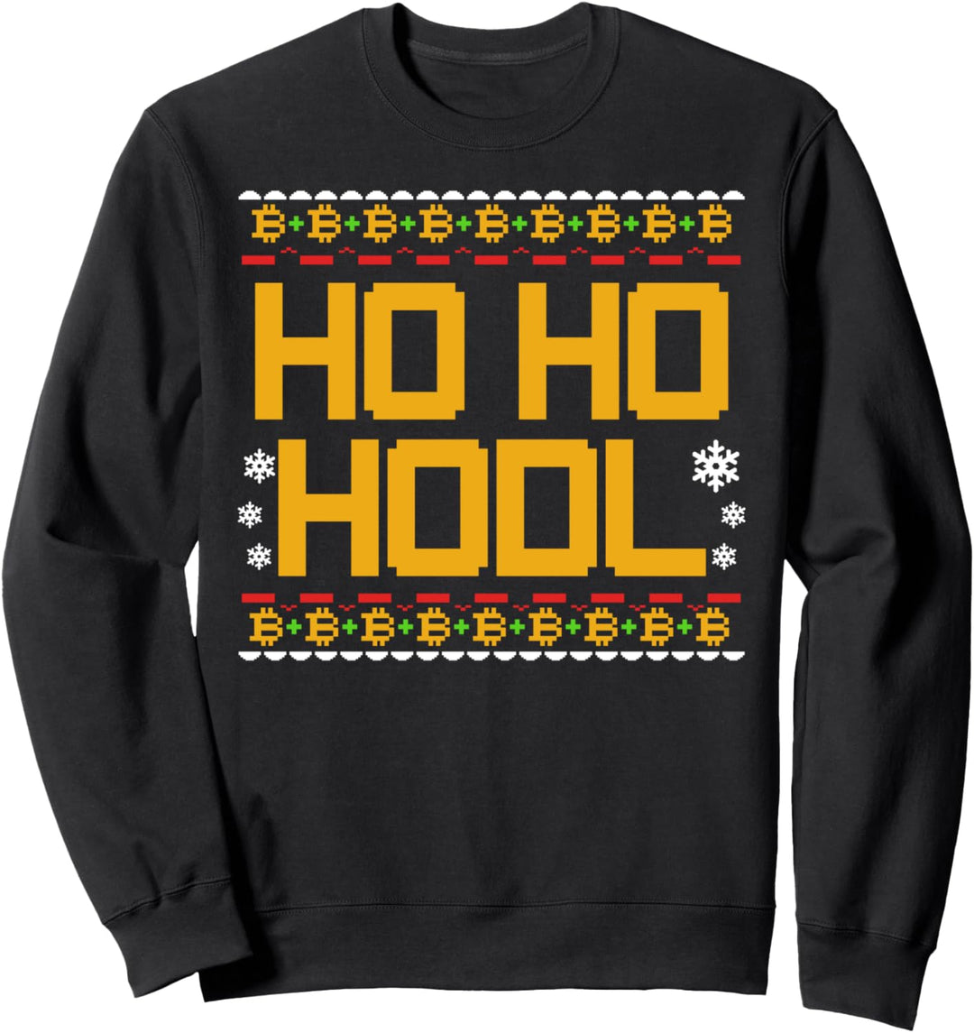 Ho Ho HODL Ugly Weihnachtspullover Krypto Währung Bitcoin Sweatshirt