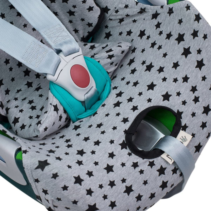 JYOKO Kids Bezug für Autositz kompatibel mit Cybex Aton Cloud- Q-M-2-4-5, aus Baumwolle (Aton Q, Bla