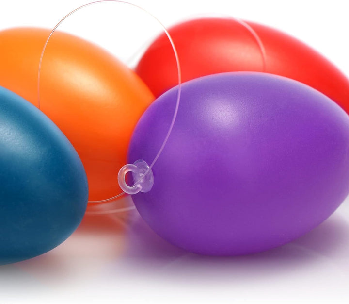 com-four® 60x Ostereier zum Aufhängen - Osterdeko in schönen leuchtenden Farben - Hänge-Deko für den