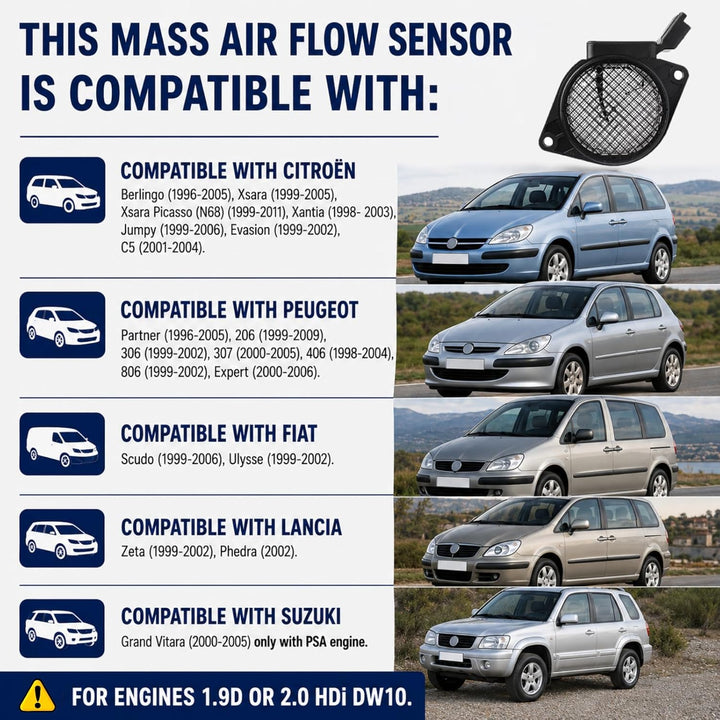 Twowinds Luftmassenmesser 5Wk9621 Berlingo Jumpy Xantia Xsara 306 307 406 Scudo Luftmassenmesser