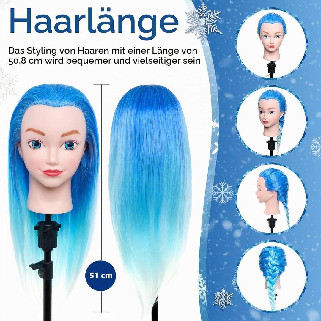 NEVERLAND Professionelle Frisur 20 inch 100% Synthetisches Haar Training Kopf Ein menschliches Model