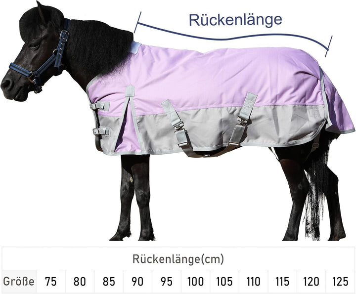 1200D Ponydecke 200g/m² – wasserdichte & Atmungsaktive Regendecke für Ponys, Shetty, Gefütterte Wint