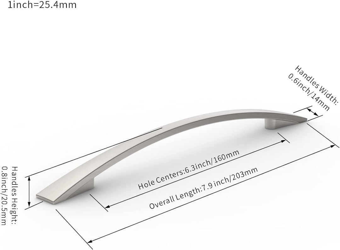 FURNIWARE 10 Stück Griffe, 160mm Lochabstand Möbelgriffe Schrankgriffe Küchengriffe Griffe Möbel Sch