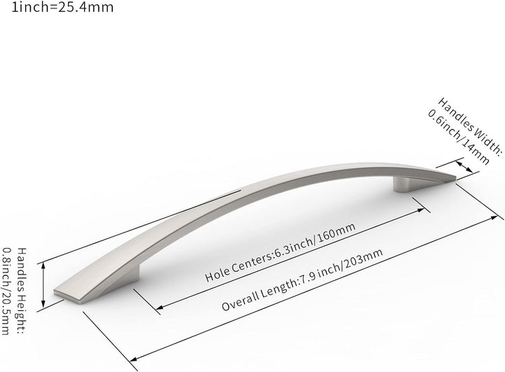 FURNIWARE 10 Stück Griffe, 160mm Lochabstand Möbelgriffe Schrankgriffe Küchengriffe Griffe Möbel Sch