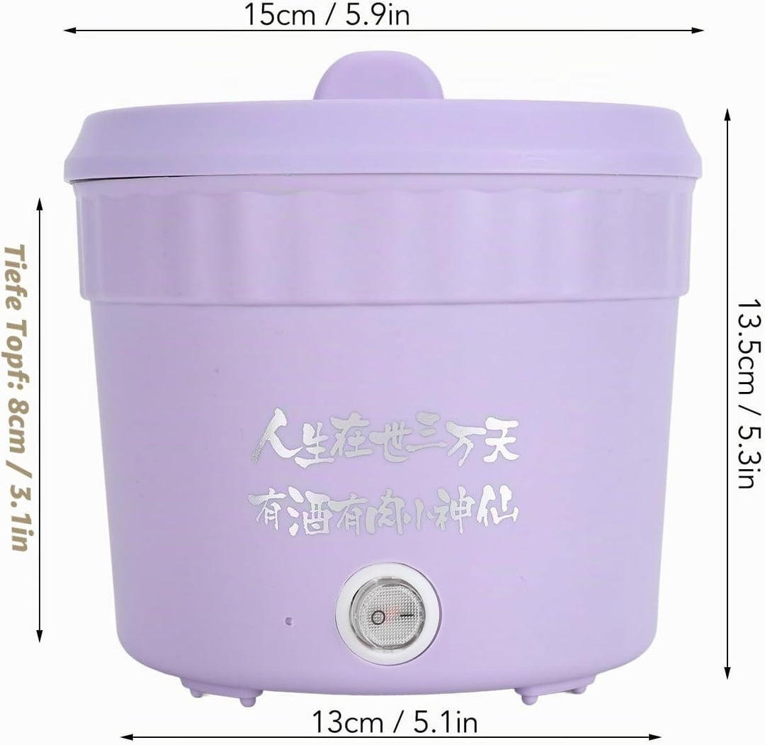 450W Elektrikkocher Hot Pot 1,2 L Non -Stick -Beschichtung Automatisches Ausschalten für Ramensuppe