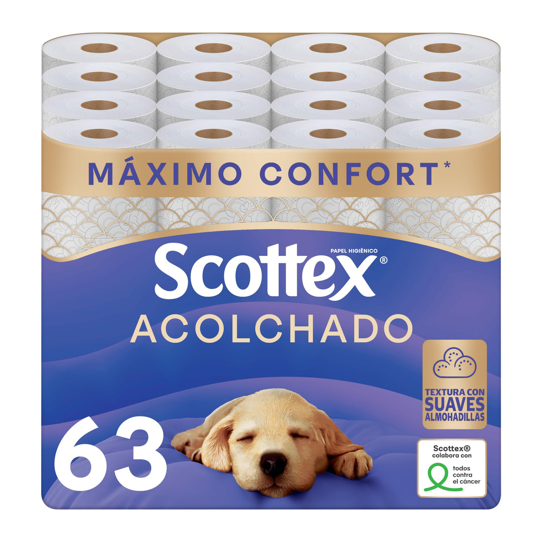 Scottex Gepolstertes Toilettenpapier - 63 Rollen 63 stück (1er Pack), 63 stück (1er Pack)