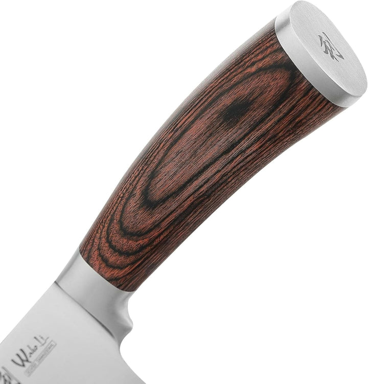 Wakoli Edib 2er Damastmesser Set mit Gravur – Personalisiertes Messer-Set, Santoku & Nakiri (17/17,5