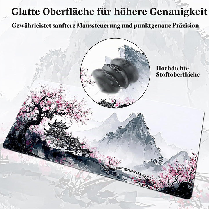 Mauspad XXL, Grosses Mouspad 900x400mm, Gaming Mausepad Improved Precision and Speed, Mousepad mit V