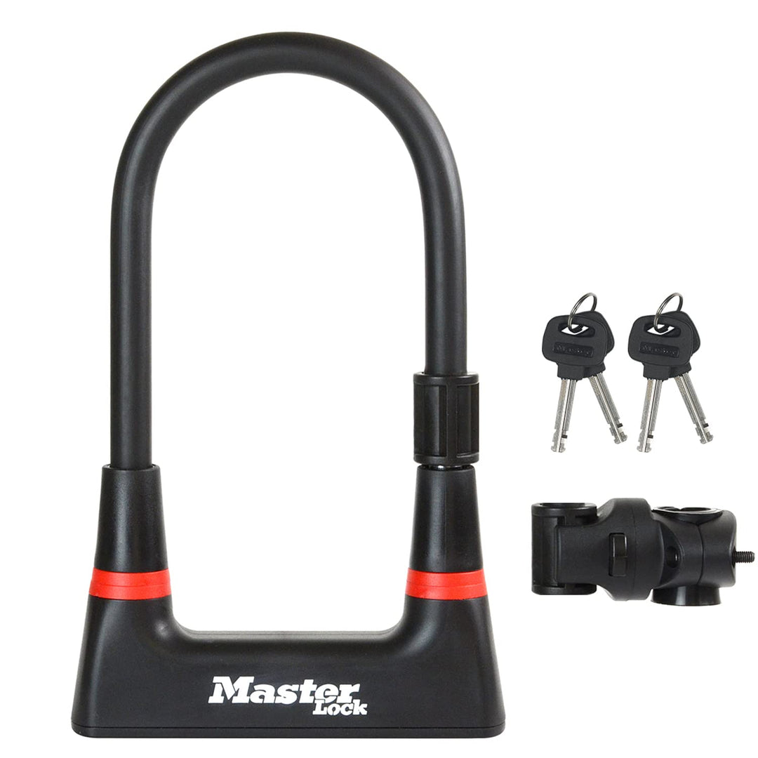 MASTER LOCK Bügelschloss [Schlüsselschloss] [mit Halterung] [Zertifiziertes Fahrrad Schloss] 8279EUR