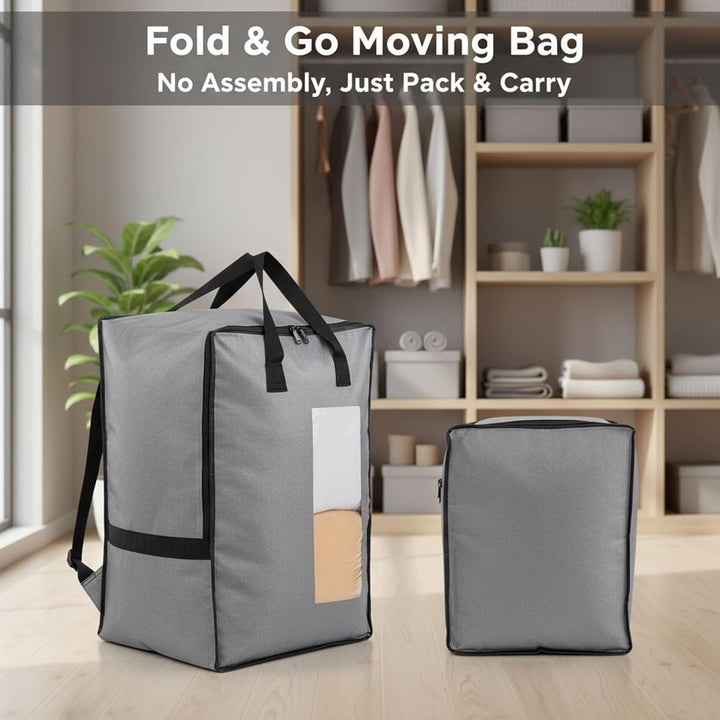 2Stück Vertikale Umzugstaschen, Grosse Aufbewahrungstasche, Wasserdicht mit Verstärkten Rucksackgurt