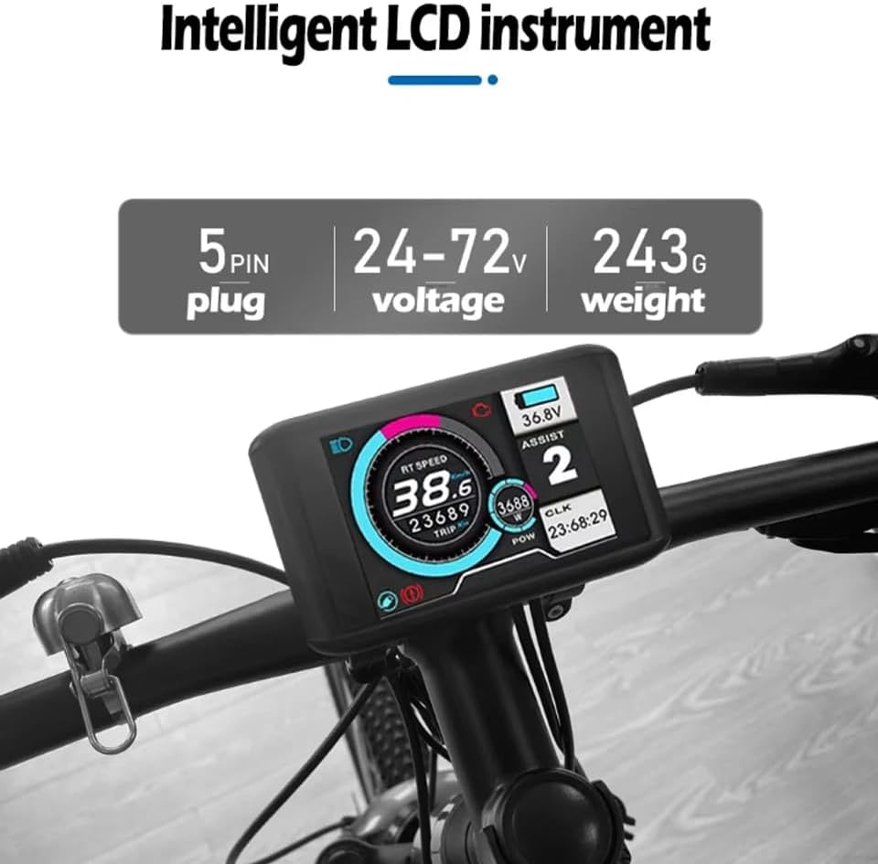 Elektrofahrrad UKC1 / UKC1+ LCD-Farbdisplay, kompatibel mit APT-Protokoll, mit SM/wasserdichtem Stec
