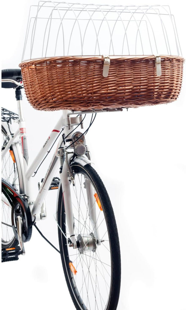 Aumüller Fahrrad-Tierkorb gesotten + Schutzhaube - Steuerkopfmontage vorne