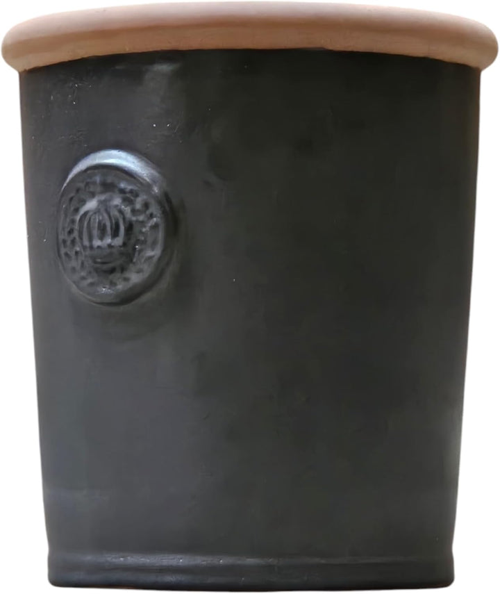 Pflanzgefäss Blumentopf Übertopf Krone Steinzeug glasiert Weiss Grau Türkis 34cm 45cm absolut Frostf