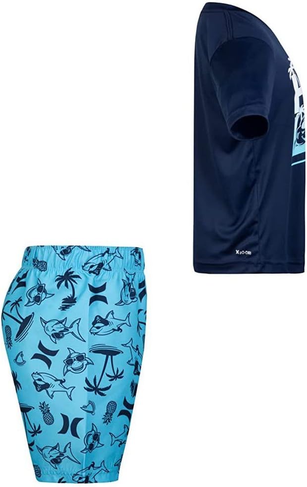 Hurley Jungen Hrlb Shark Paradise Set Board-Shorts 2 Jahre Blau (Blue Gaze), 2 Jahre Blau (Blue Gaze