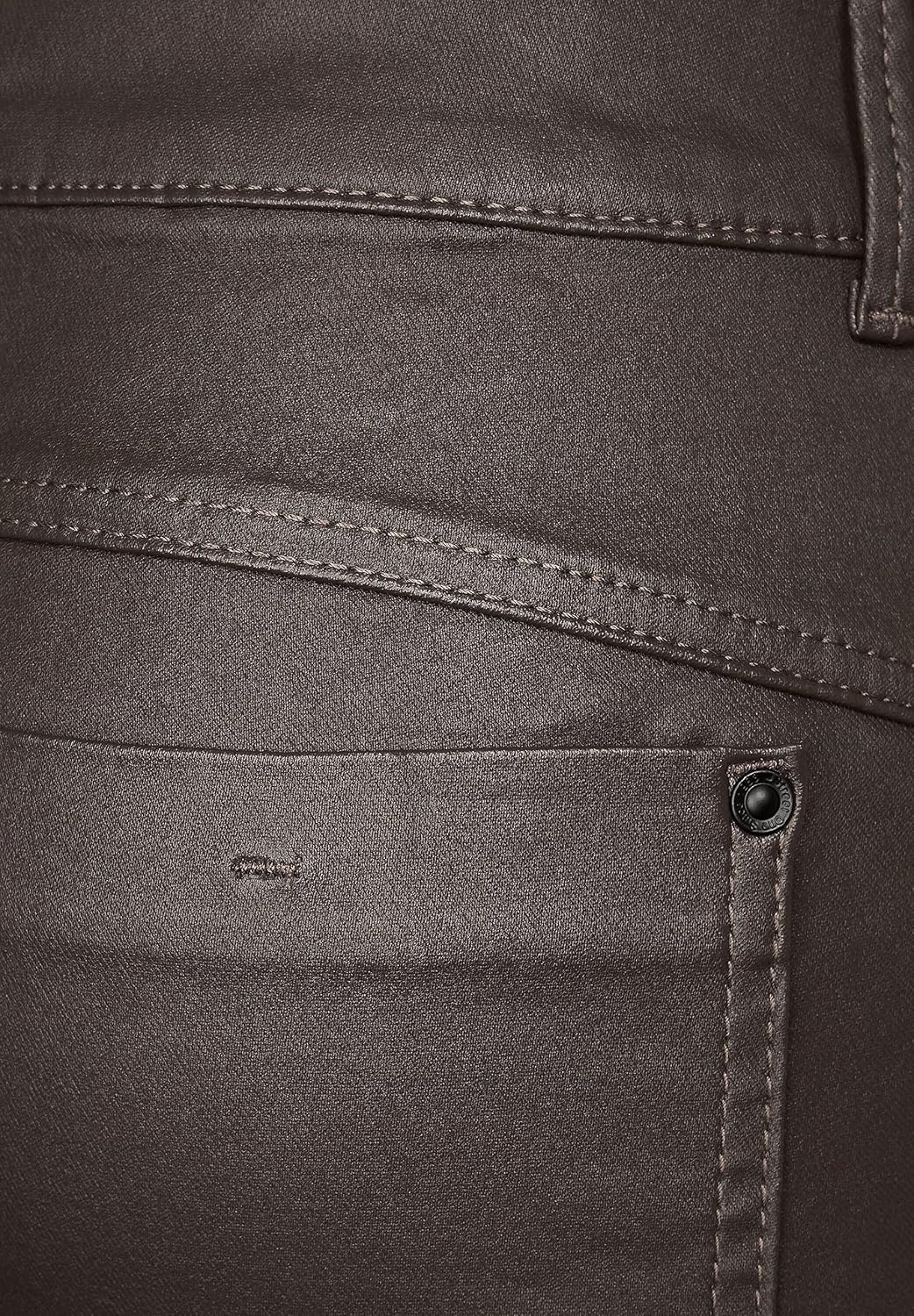 Street One Damen Hose Slim Coating 34W / 32L Falcon Brown, 34W / 32L Falcon Brown
