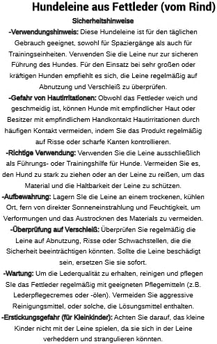 Hundeleine Schleppleine aus Fettleder 3m bis 10m, 12mm, Braun, Jagd und Training, Mantrailing (5m),