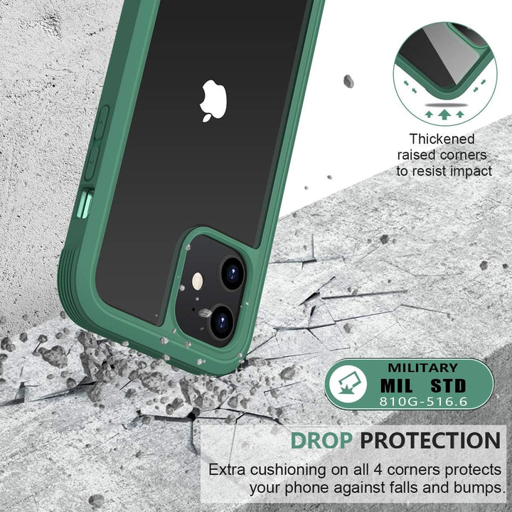 Miracase 360 Grad Hülle Kompatibel mit iPhone 12/12 Pro (6.1 Zoll), Ganzkörper Schutzhülle mit einge