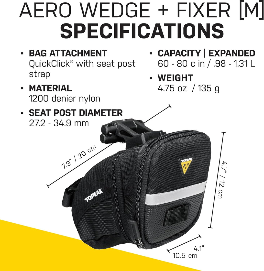 TOPEAK Herren Aero Wedge F25 Fahrradtasche M Fixer 25, M Fixer 25
