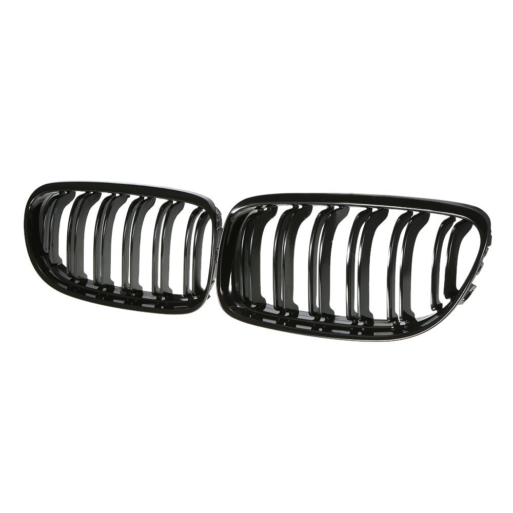 Ricoy Kfz-Kühlergrill mit Doppellamellen, glänzend, schwarz