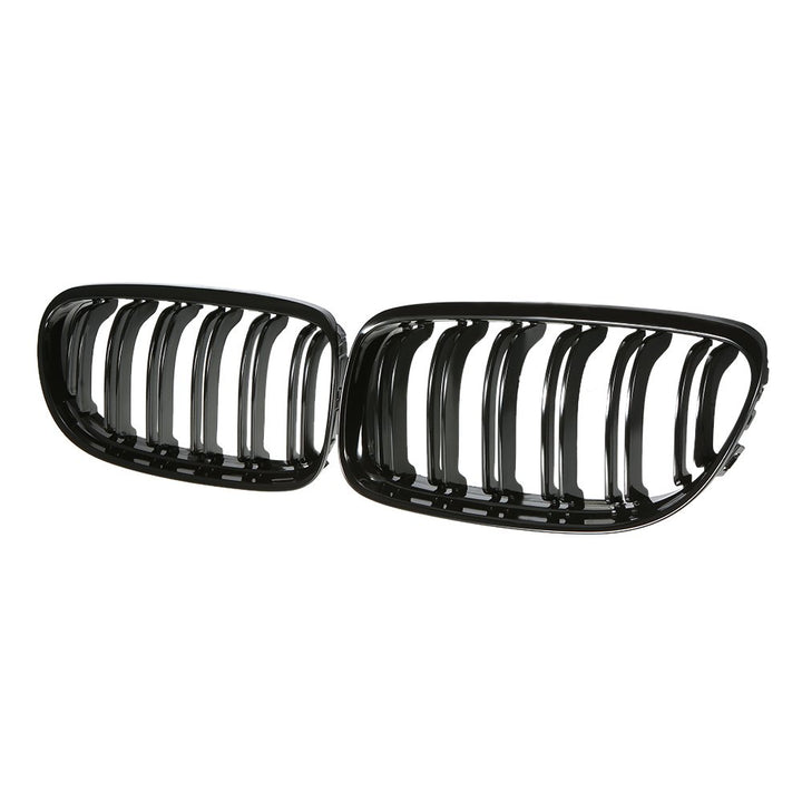Ricoy Kfz-Kühlergrill mit Doppellamellen, glänzend, schwarz