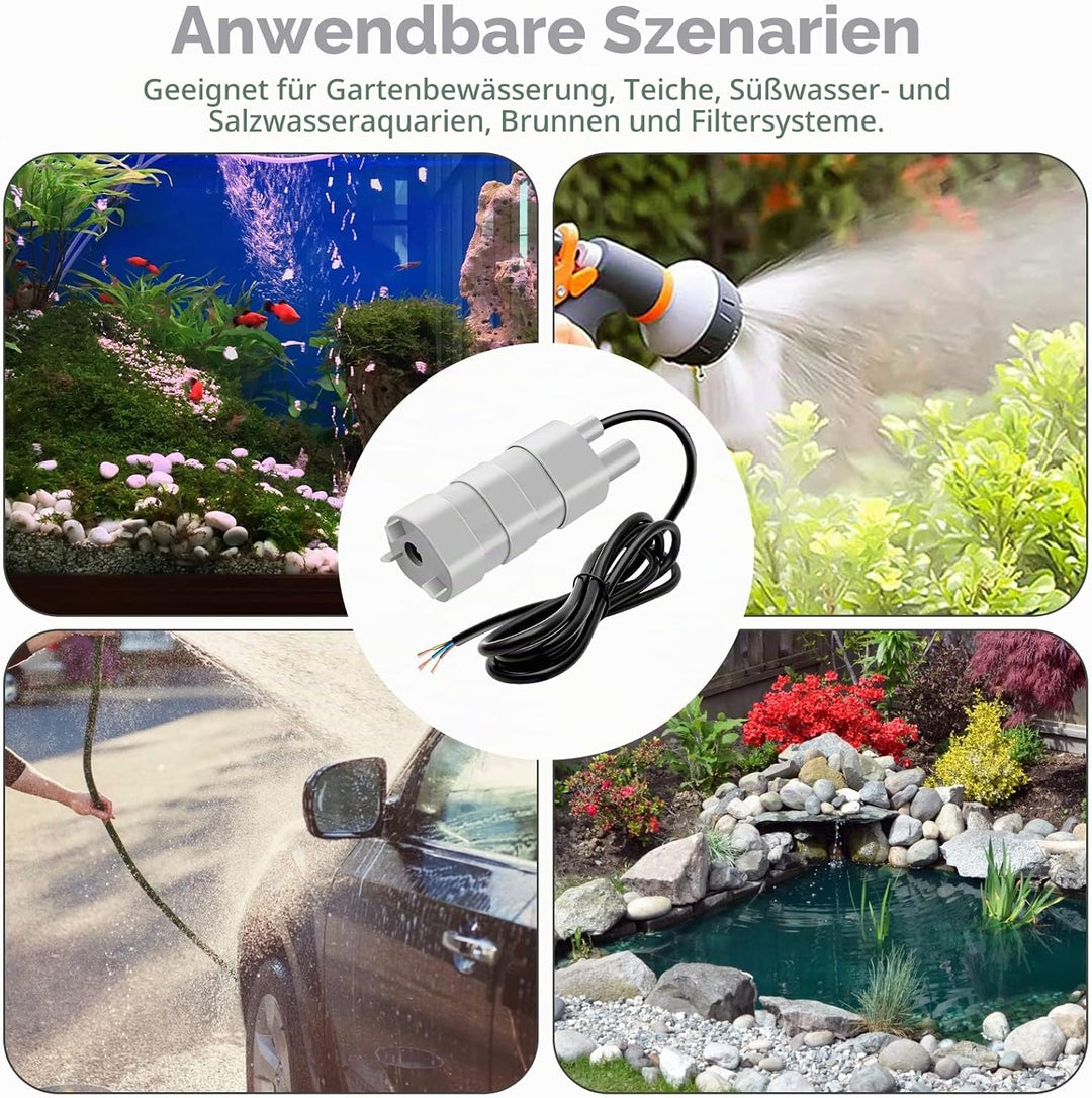 Tauchpumpe 12V, Wasserpumpe, Kraftstoffpumpe, Transferpumpe, für Wohnmobil, Teich, Aquarium, Brunnen