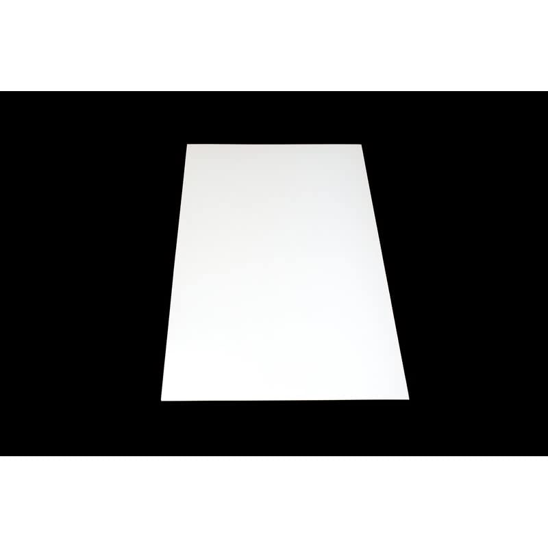 ABS Kunststoff Platte 1000x490mm Farbe Weiss in Stärken 1-2-3 und 4mm Einseitige Schutzfolie - A Qua