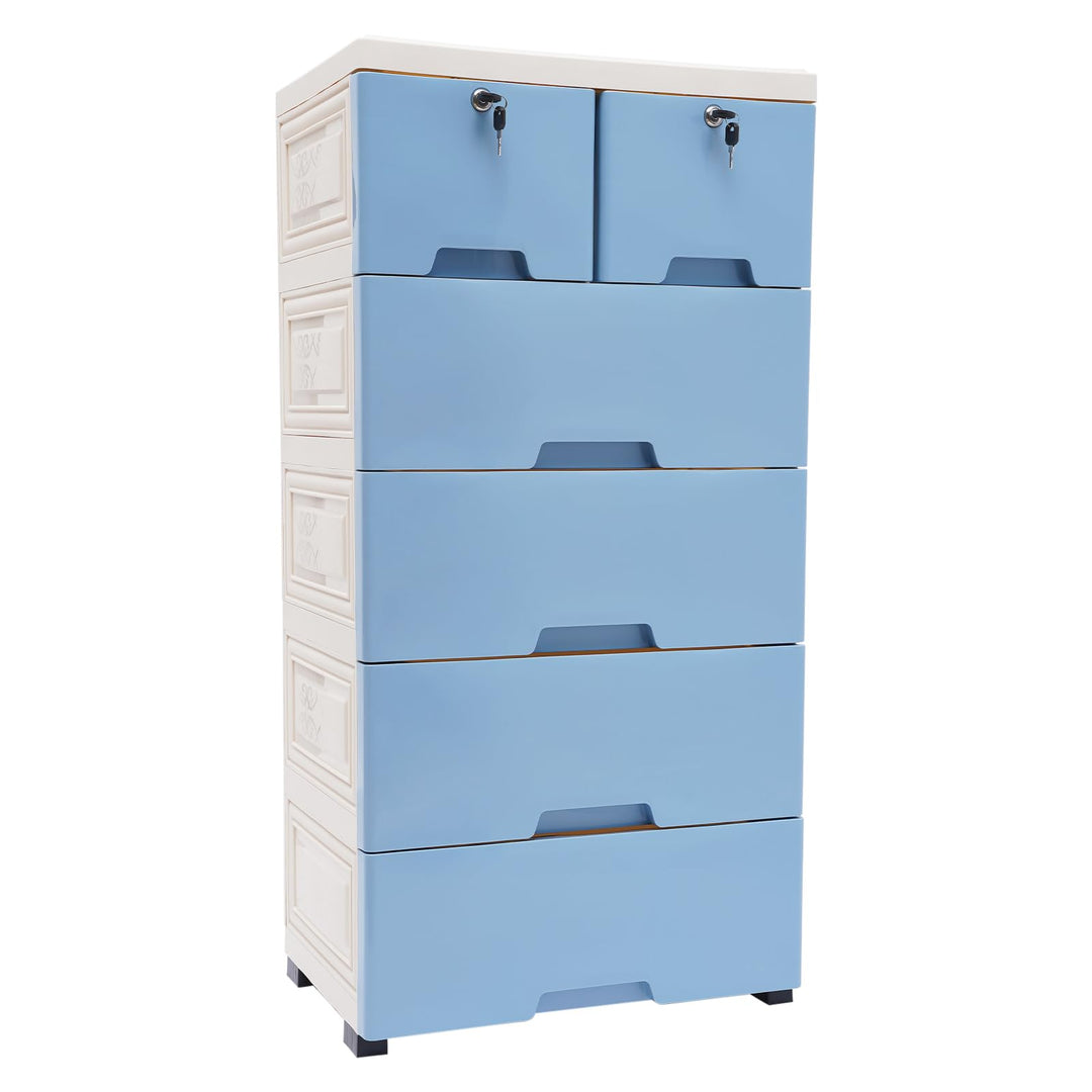 Kommode Schubladen Aufbewahrung Standschrank 6 Schubladen Mit 4 Räder Organizer Aufbewahrungsschrank
