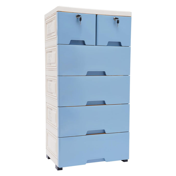 Kommode Schubladen Aufbewahrung Standschrank 6 Schubladen Mit 4 Räder Organizer Aufbewahrungsschrank