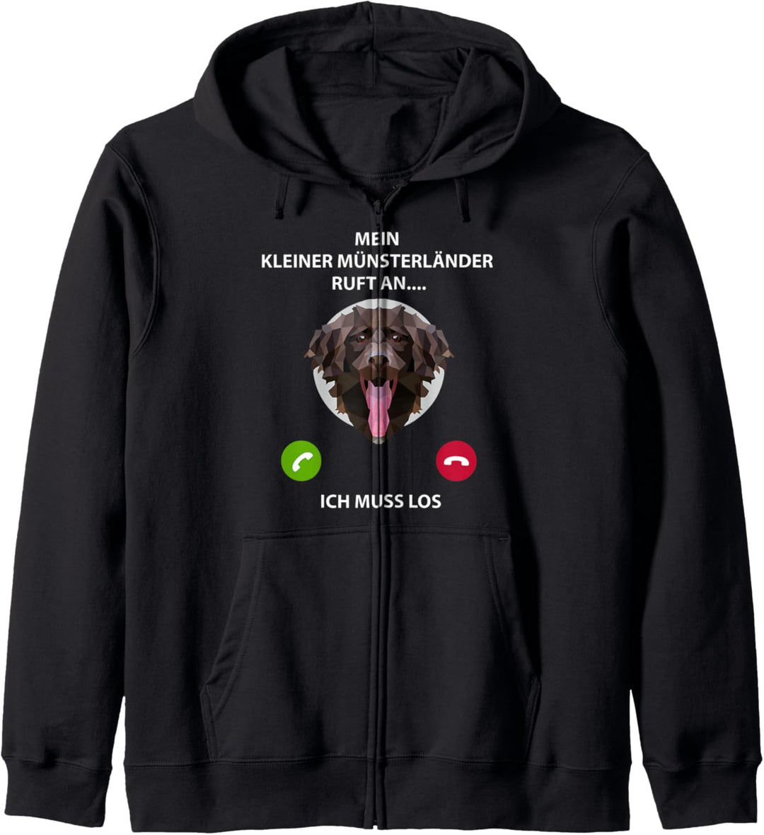 Hunde Anruf Design - Kleiner Münsterländer Geschenk Kapuzenjacke