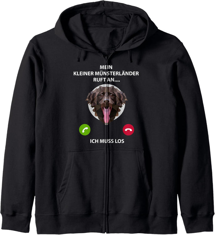 Hunde Anruf Design - Kleiner Münsterländer Geschenk Kapuzenjacke