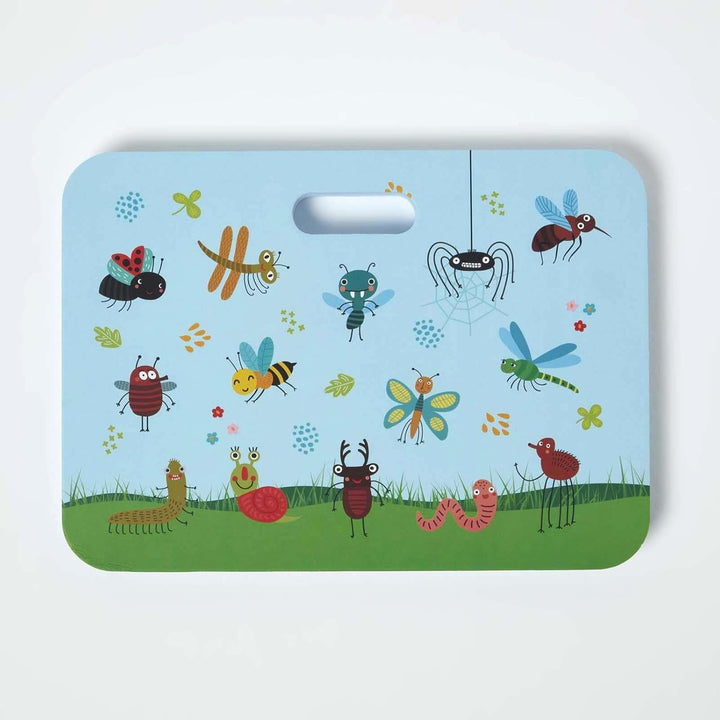 Homescapes Garten Kniekissen für Kinder, buntes Kniepolster 20x28 cm mit Tragegriff, Knieunterlage m