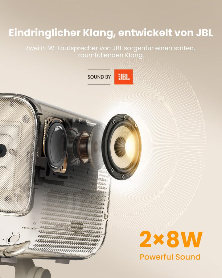 Beamer Netflix ready【SGS-zert】Helligkeit Projektor,JBL Dual 8W Dolby Audio,Auto-Fokus & Keystone,WiF