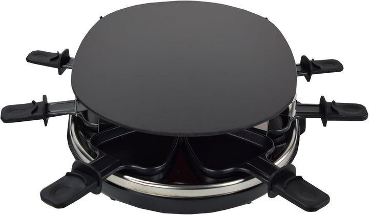 Syntrox Germany Raclette mit Glas-Keramik Grillplatte Design Glas für 8 Personen Grill RAC-900W-Chur