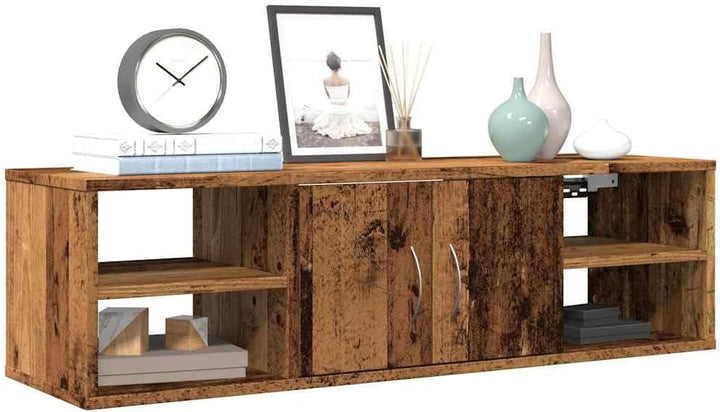 vidaXL Wandschrank Altholz-Optik 101x30x29 cm Holzwerkstoff, Schrank, Wohnzimmerschrank, Lagerschran