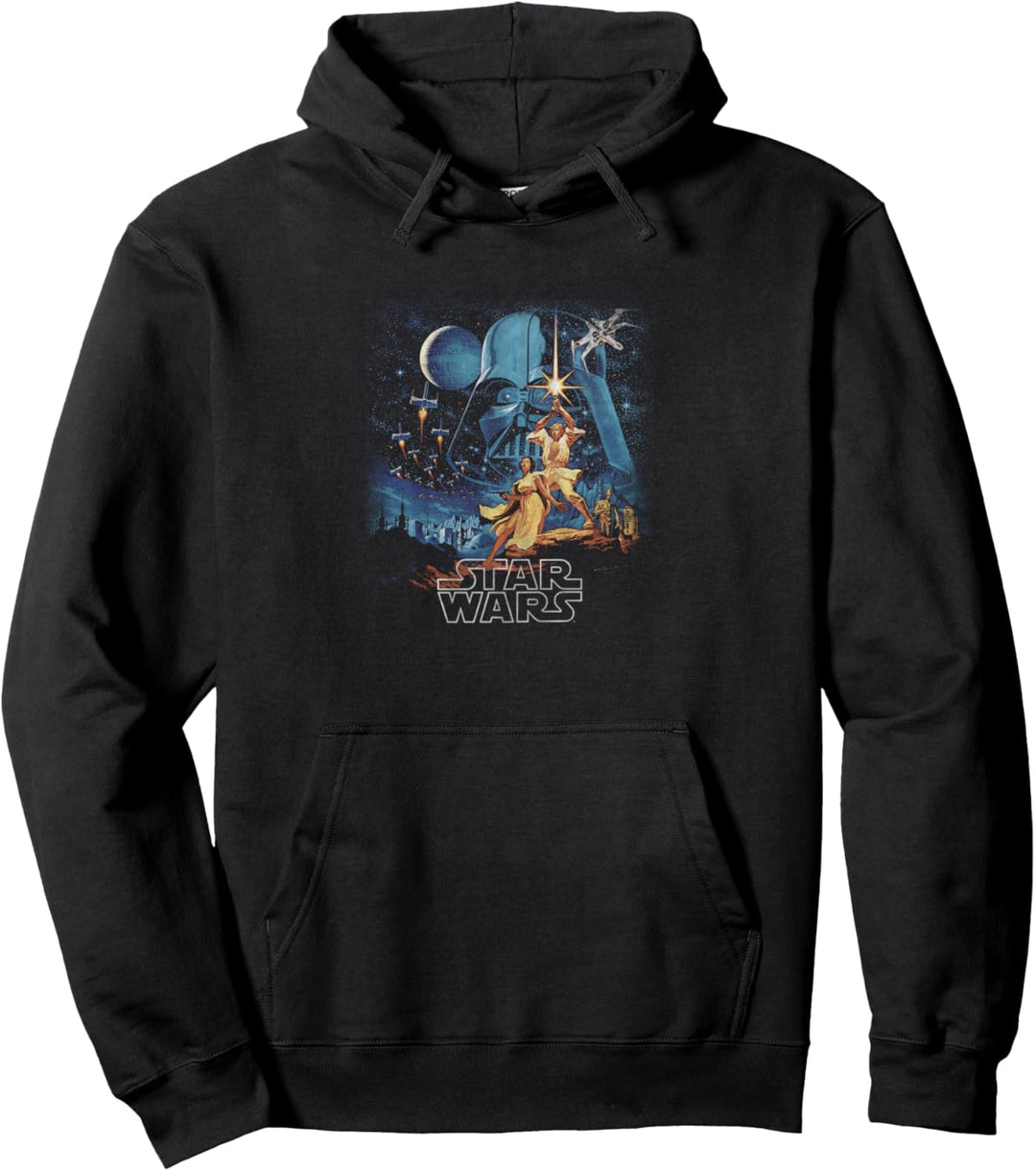 Star Wars A New Hope Faded Vintage Poster Pullover Hoodie