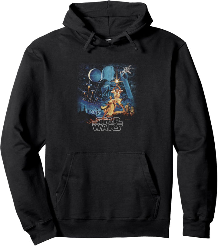 Star Wars A New Hope Faded Vintage Poster Pullover Hoodie
