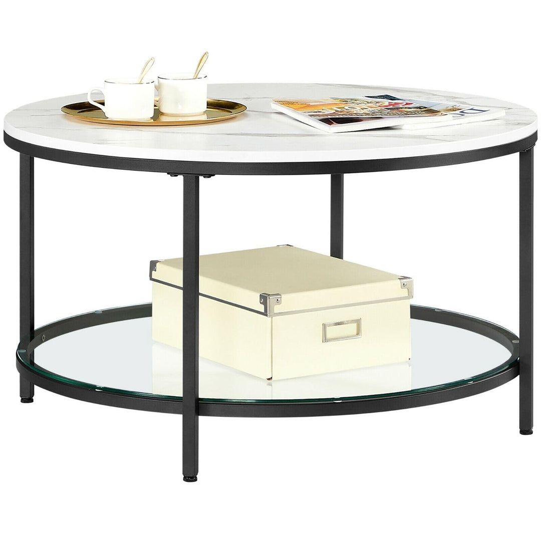 VASAGLE Couchtisch, Wohnzimmertisch, Sofatisch, für Wohnzimmer, mit Glasplatte, viel Stauraum, einfa