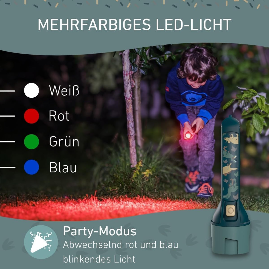Ledlenser KIDBEAM4 Taschenlampe grün | energiesparende Batterie Led | 4 Farbmodi und Blinkfunktion |