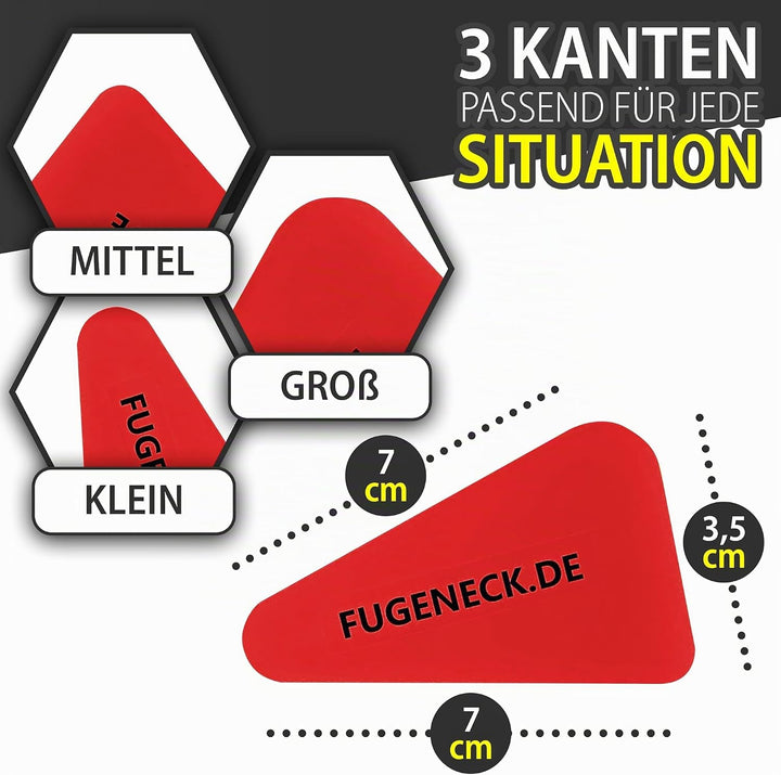 Profi Fugenabzieher - einzigartiges Design mit speziellen Überkanten - 3 verschiedene Fugengrössen -