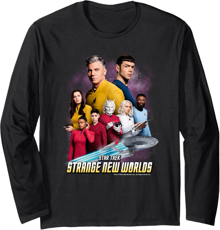 Star Trek Strange New Worlds Crew Pike Spock Uhura Ortegas Langarmshirt
