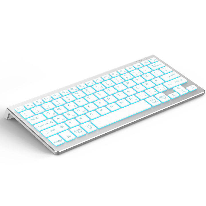 CACOE Deutsche Bluetooth Tastatur kompatibel mit IOS, Android Tablet, Windows, Samsung Tablet, Lenov